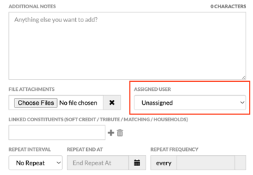 Assigned User screenshot
